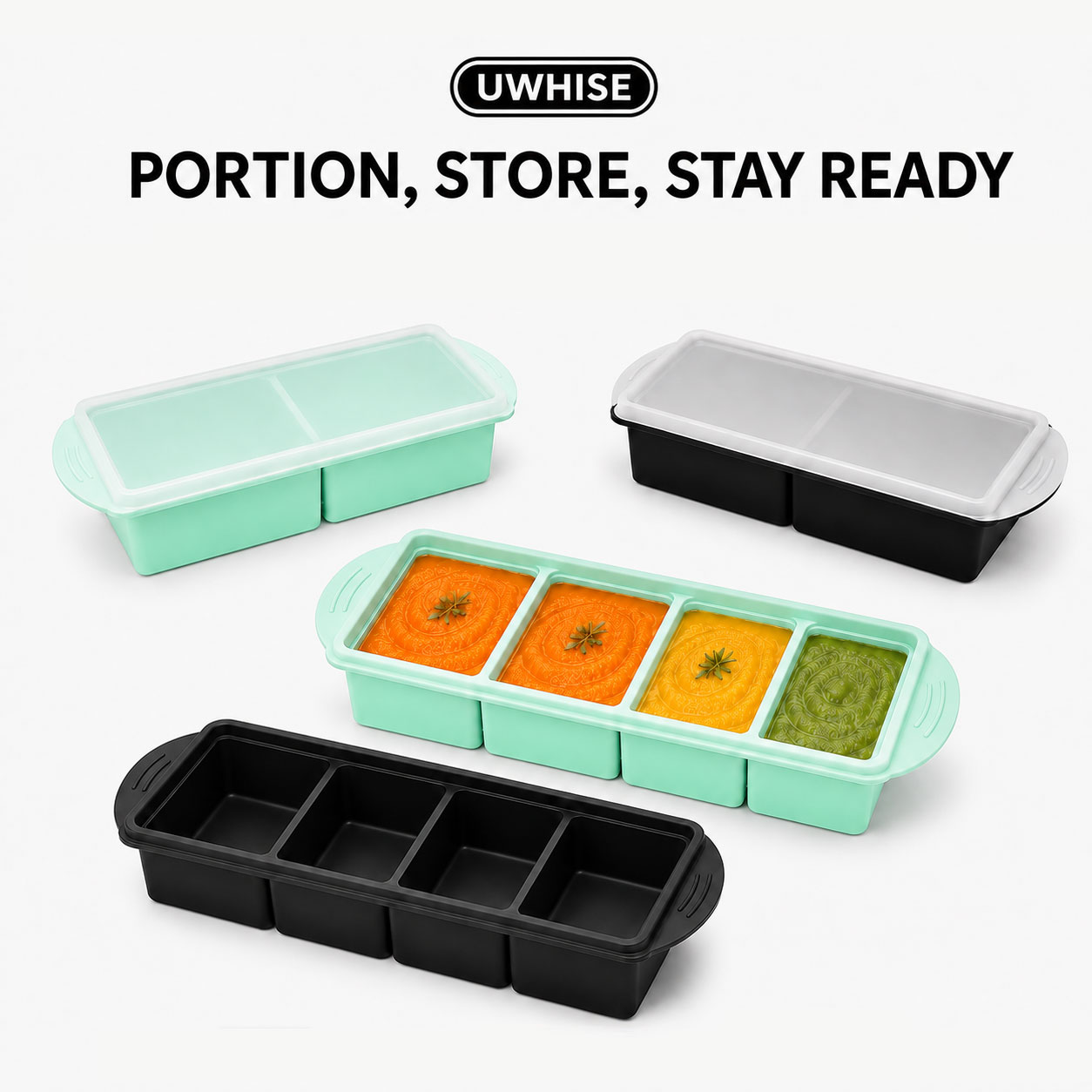 Meal Prep Template - Uwhise siliconen soepvorm voor de vriezer,