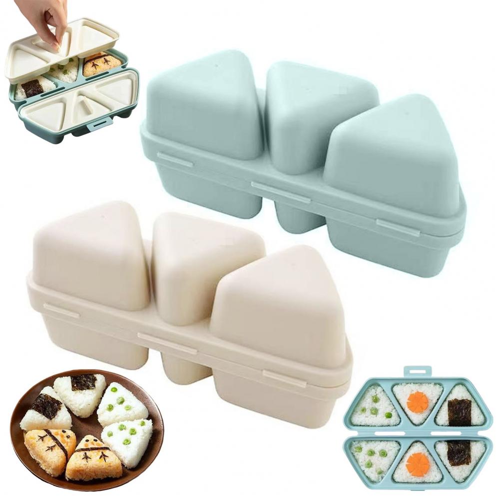 Meal Prep With Rice - 6-delige driehoekige Onigiri-vormpje Bento Box 2-in-1