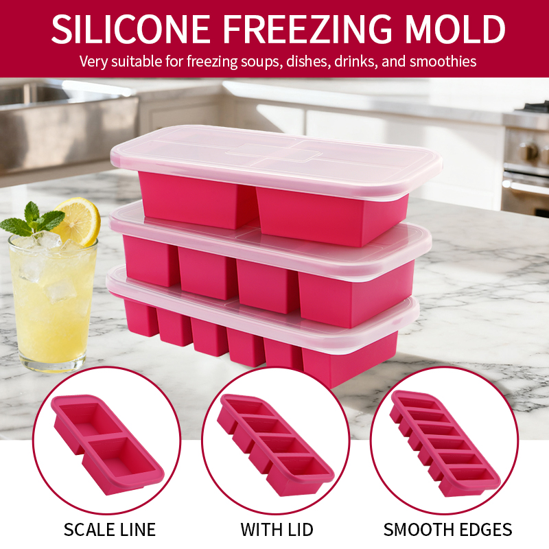 2 Of 3 Stuk Siliconen Vriezer  - Meal Prep Template recensie en prijs