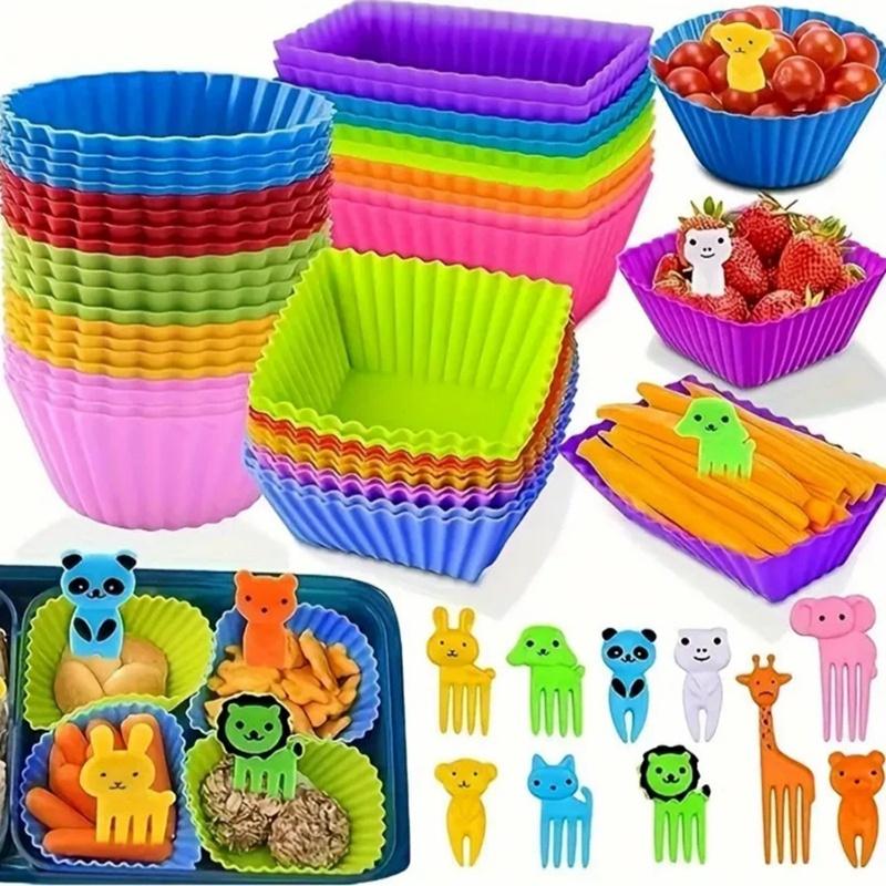 ● 12/24 Stuks Siliconen Lunchb - Meal Prep Template recensie en prijs