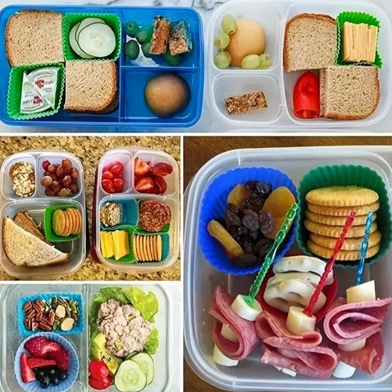 ● 12/24 Stuks Siliconen Lunchb - Meal Prep Template recensie en prijs