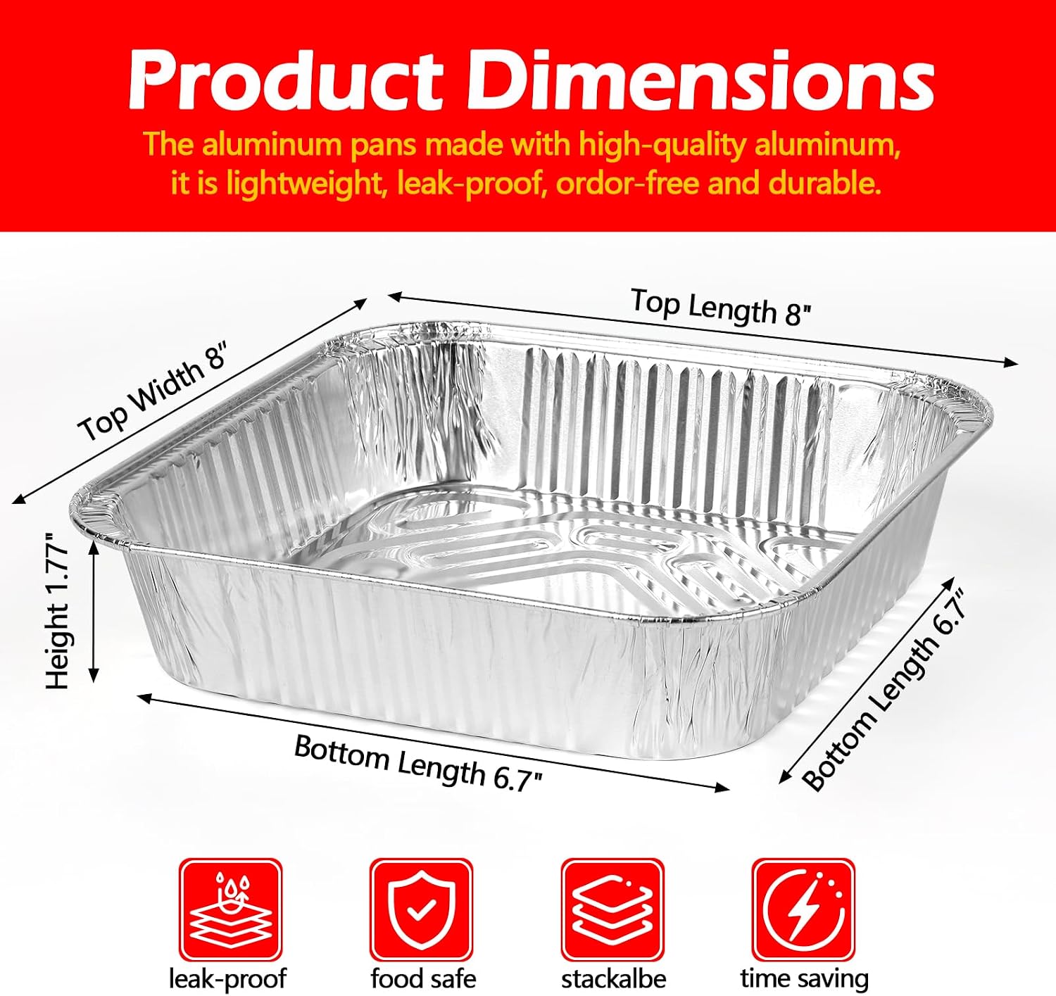 8x8 aluminiumfolie bakvormen m - Meal Prep Or Prep Meal recensie en prijs