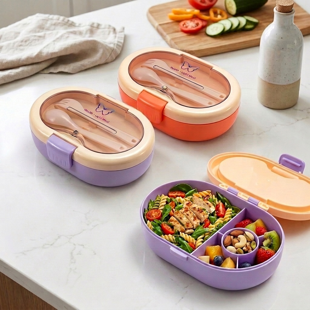 Plastic Bento Lunchbox met com - Meal Prep Or Prep Meal recensie en prijs