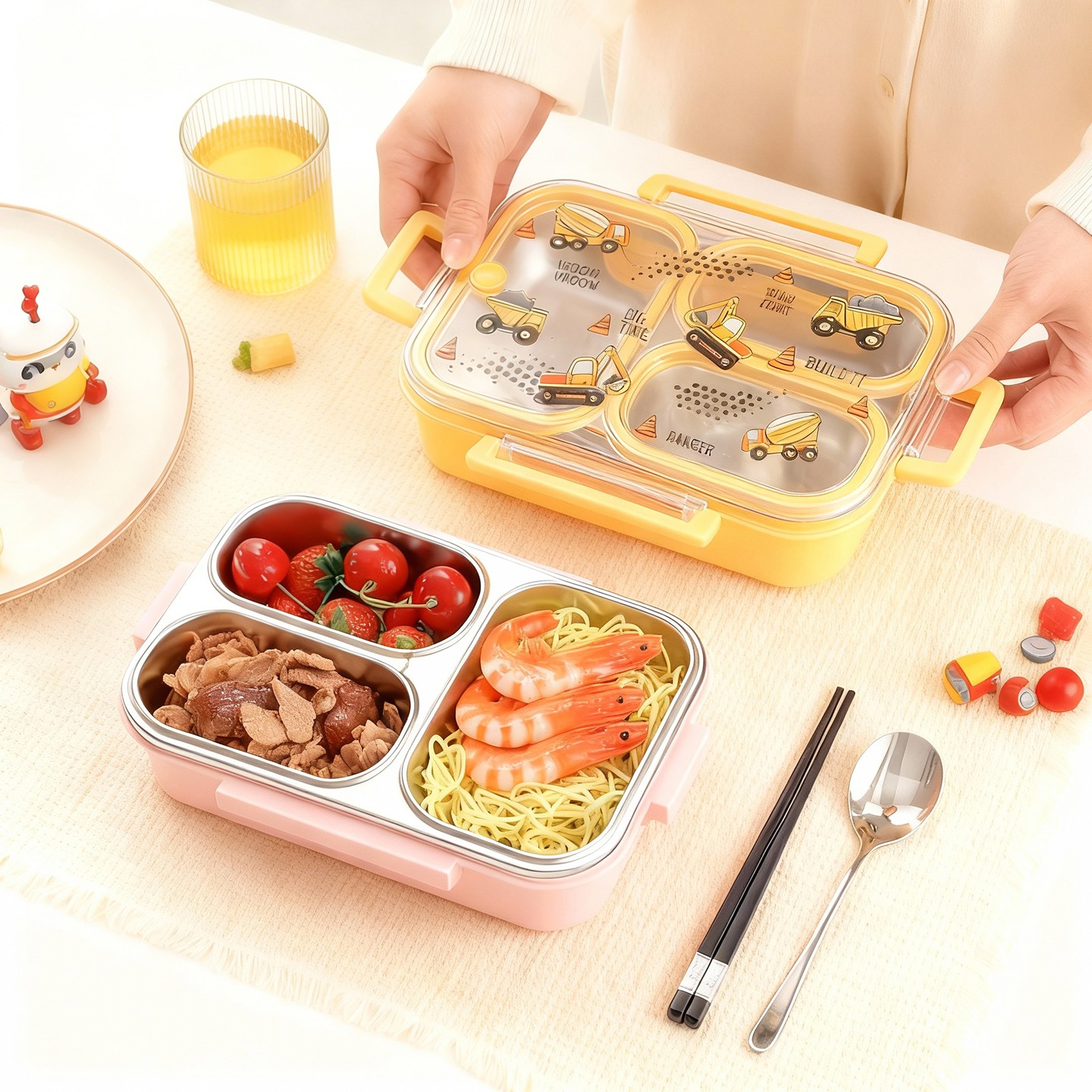 Grote capaciteit cartoon kinde - Meal Prep Bowl recensie en prijs